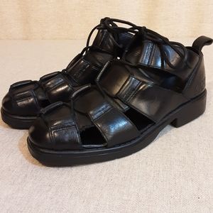 Karl Kani | Shoes | Karl Kani Black Leather Sandals Size | Poshmark
